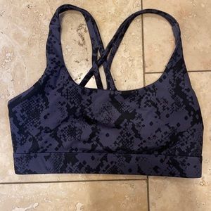 JoyLab strappy snake print sports bra
